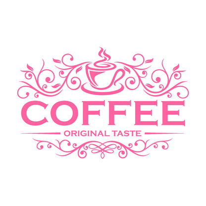 Vinyl Wall Stickers Coffee Shop Original Taste Cafeteria Lettering Window Decals