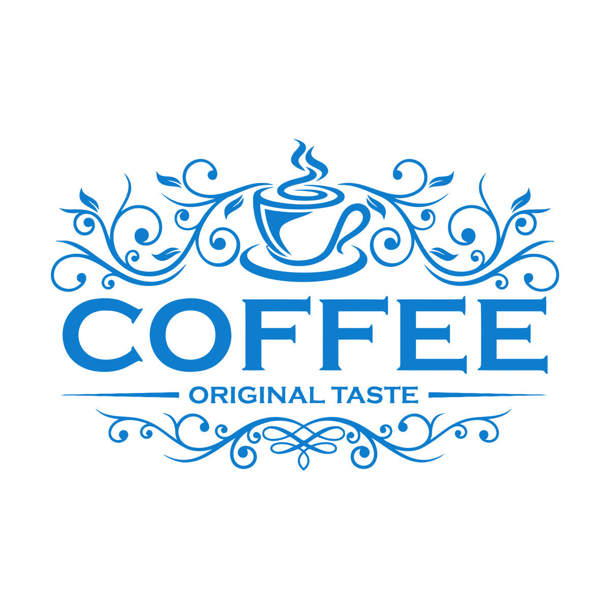 Vinyl Wall Stickers Coffee Shop Original Taste Cafeteria Lettering Window Decals