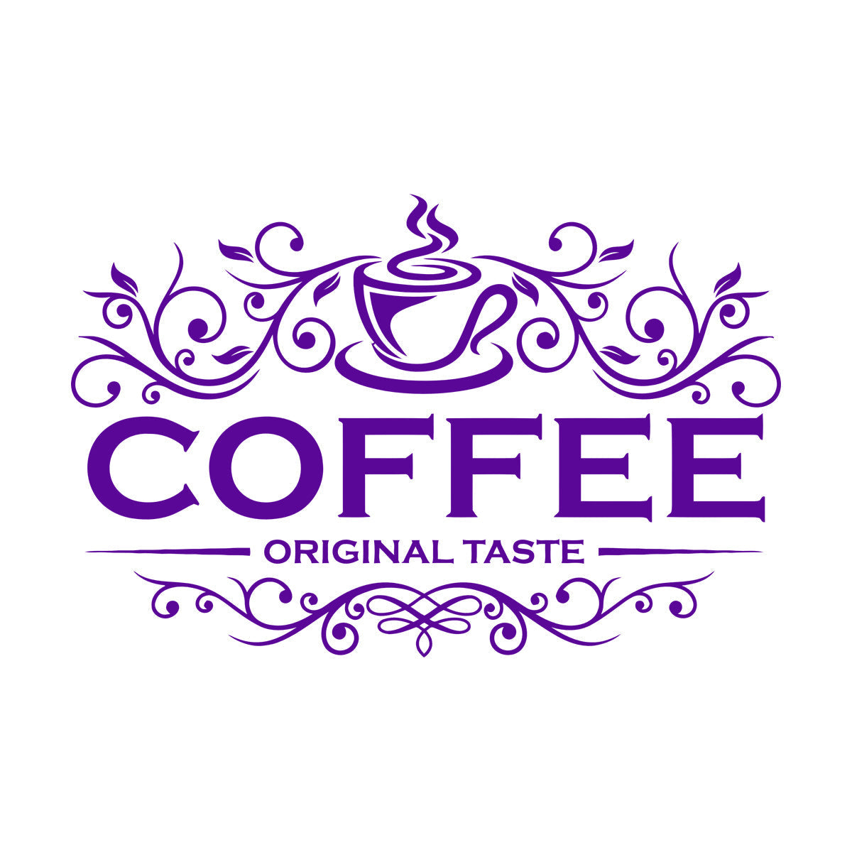 Vinyl Wall Stickers Coffee Shop Original Taste Cafeteria Lettering Window Decals