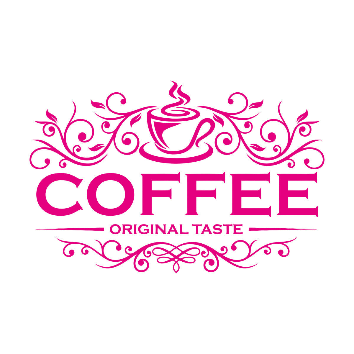 Vinyl Wall Stickers Coffee Shop Original Taste Cafeteria Lettering Window Decals