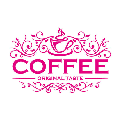Vinyl Wall Stickers Coffee Shop Original Taste Cafeteria Lettering Window Decals