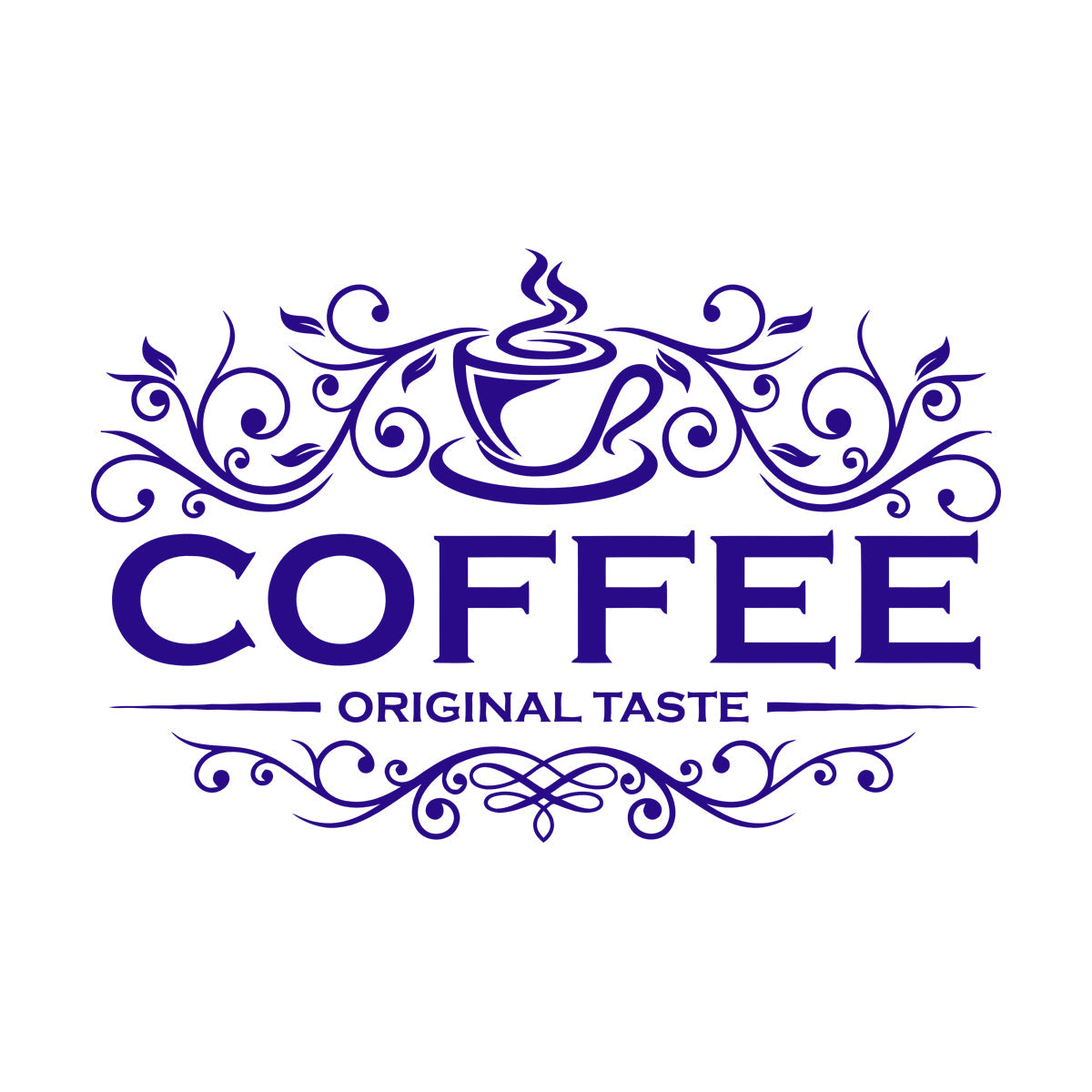 Vinyl Wall Stickers Coffee Shop Original Taste Cafeteria Lettering Window Decals