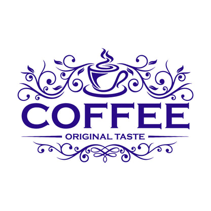 Vinyl Wall Stickers Coffee Shop Original Taste Cafeteria Lettering Window Decals