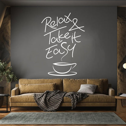 Wall Decals Coffee Shop Quote Cup House Ation Idea Glass Stickers