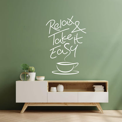 Wall Decals Coffee Shop Quote Cup House Ation Idea Glass Stickers