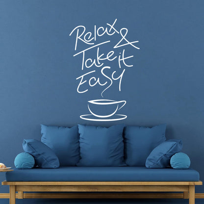 Wall Decals Coffee Shop Quote Cup House Ation Idea Glass Stickers