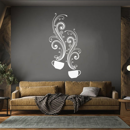 Vinyl Wall Decals Coffee Tea Cup Shop House Kitchen Store Decoration