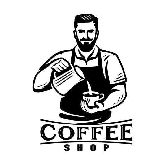 Coffee Time Cafe Logo Menu Barista Coffee House Wall Vinyl Sticker Decor Do Not Damage The Wall Surface