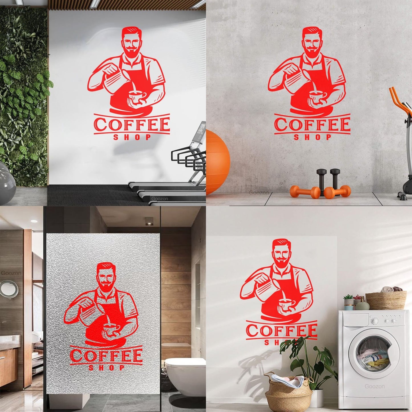 Coffee Time Cafe Logo Menu Barista Coffee House Wall Vinyl Sticker Decor Do Not Damage The Wall Surface
