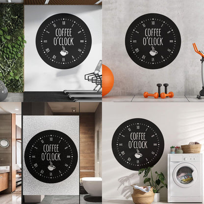 Fine Carving Stickers Coffee Time House Clock Good Morning Break Room Multi Color Selection