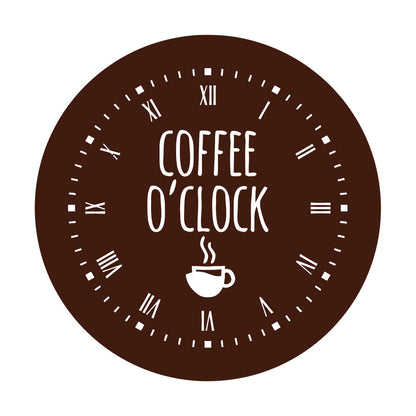 Fine Carving Stickers Coffee Time House Clock Good Morning Break Room Multi Color Selection