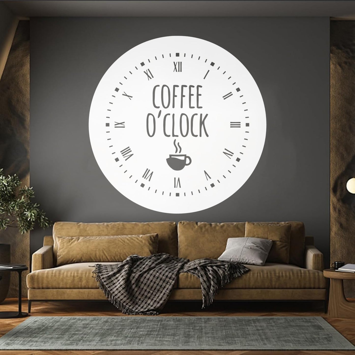 Fine Carving Stickers Coffee Time House Clock Good Morning Break Room Multi Color Selection