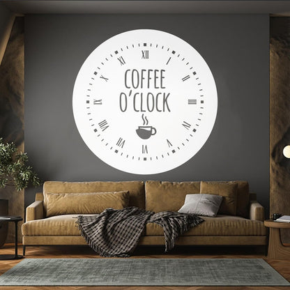 Fine Carving Stickers Coffee Time House Clock Good Morning Break Room Multi Color Selection