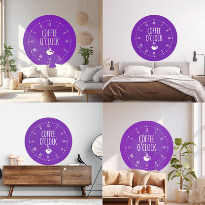 Fine Carving Stickers Coffee Time House Clock Good Morning Break Room Multi Color Selection
