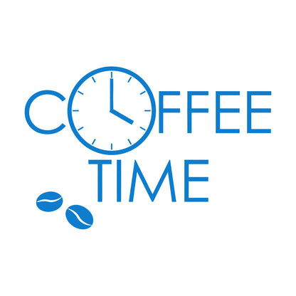 Fine Carving Decals Coffee Time Coffee Beans House Cafe Logo Clock Easy Installation
