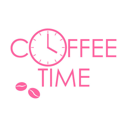 Fine Carving Decals Coffee Time Coffee Beans House Cafe Logo Clock Easy Installation
