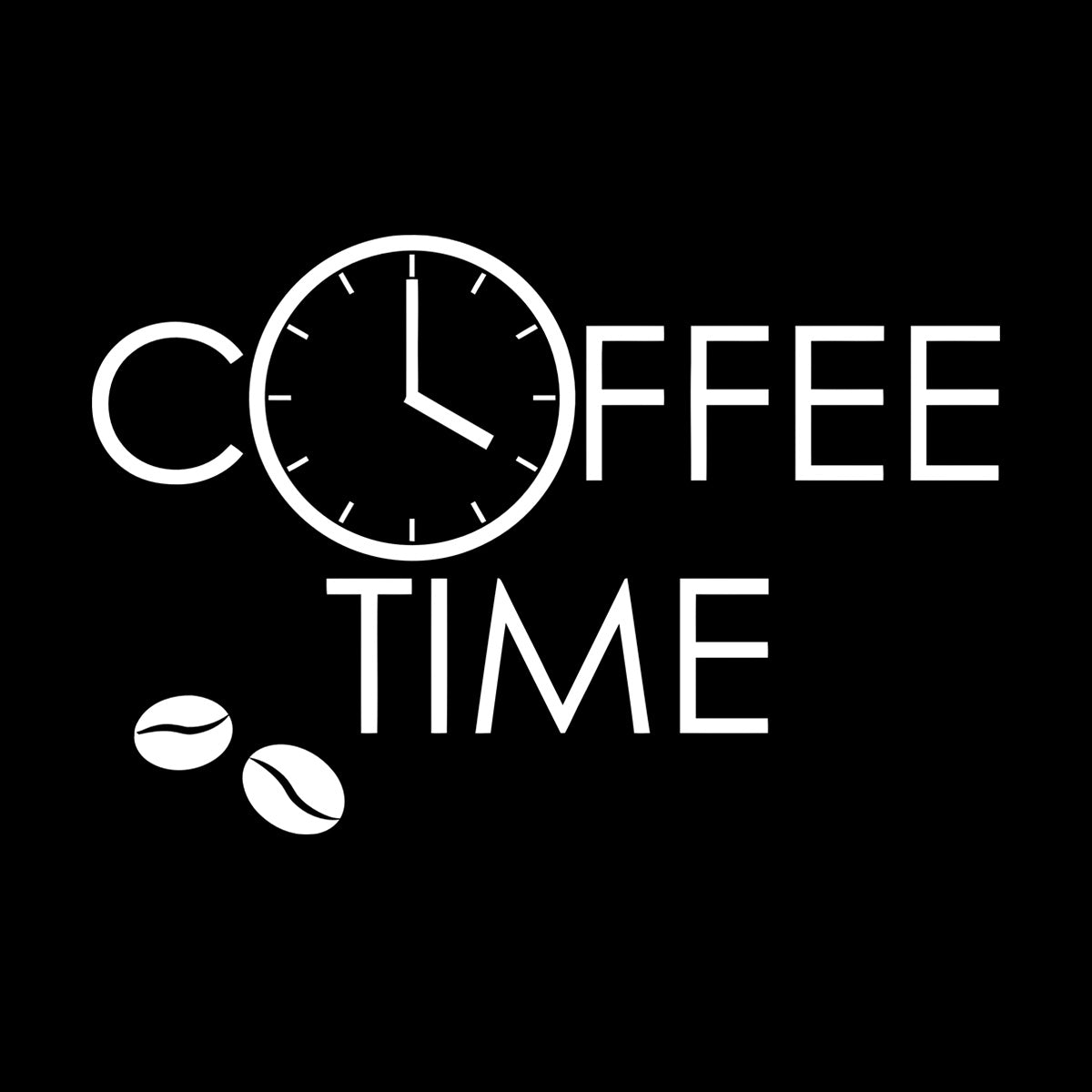 Fine Carving Decals Coffee Time Coffee Beans House Cafe Logo Clock Easy Installation