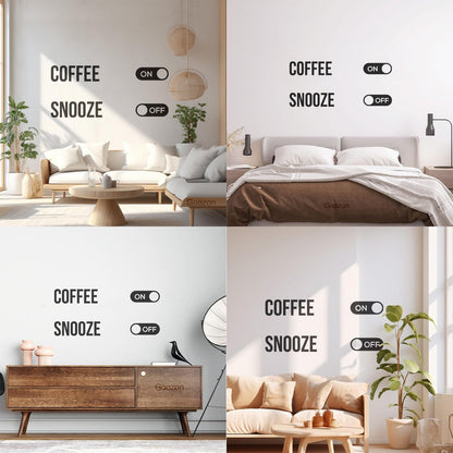 Vinyl Art Sticker Coffee Time Drinking Cafe House Shop Art Mural Painting