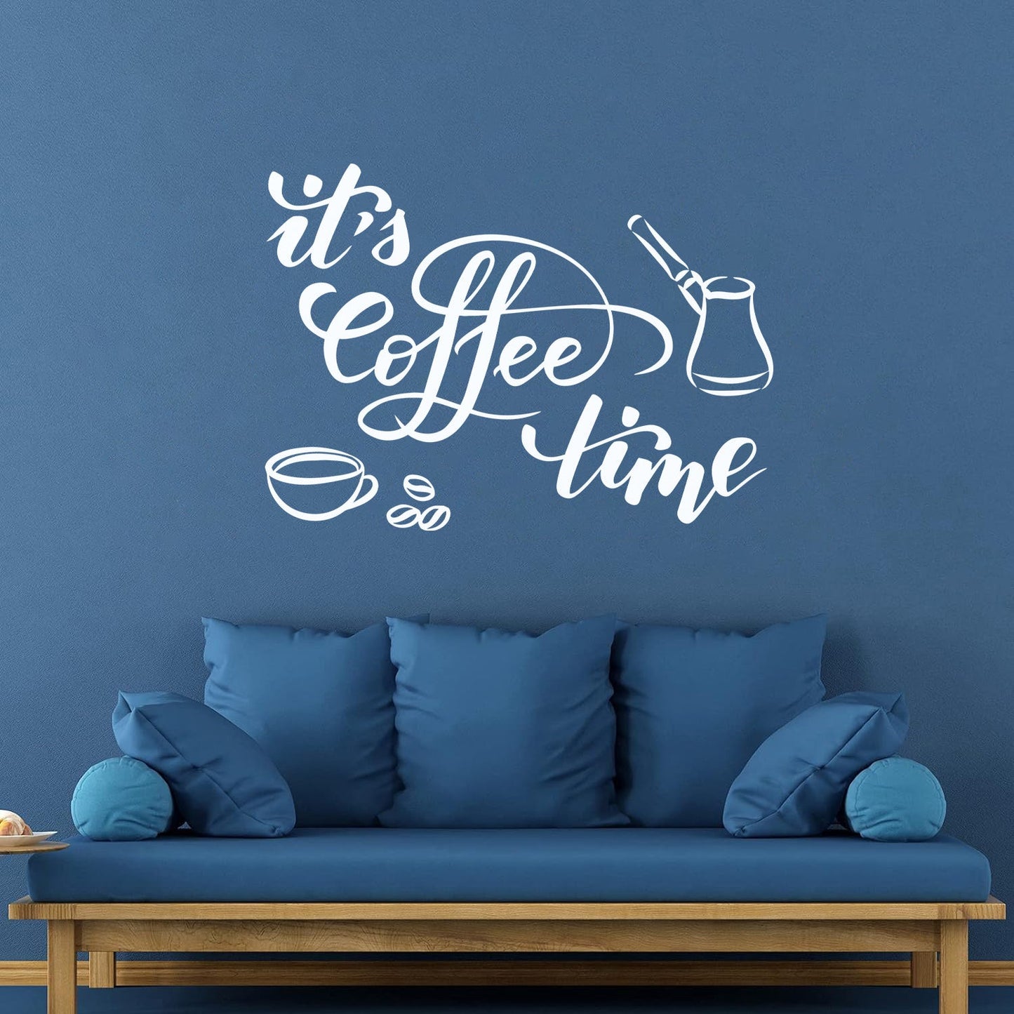Lettering Stickers Coffee Time Words Cup Coffee Bean Cafe Break Room Personalized Customization