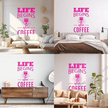 Wall Decals Paster Paper Coffee To Go Bar Quote House Kitchen Dining Can Modify And Add Information