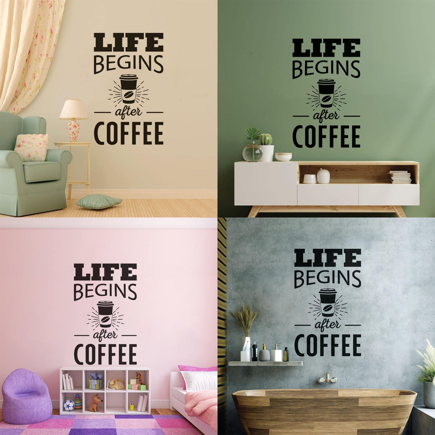 Wall Decals Paster Paper Coffee To Go Bar Quote House Kitchen Dining Can Modify And Add Information