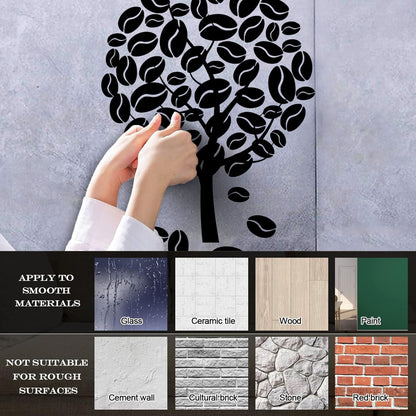 Coffee Tree Naturalation Vinyl Wall Stickers Art Decoration