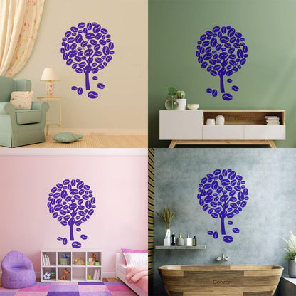 Coffee Tree Naturalation Vinyl Wall Stickers Art Decoration