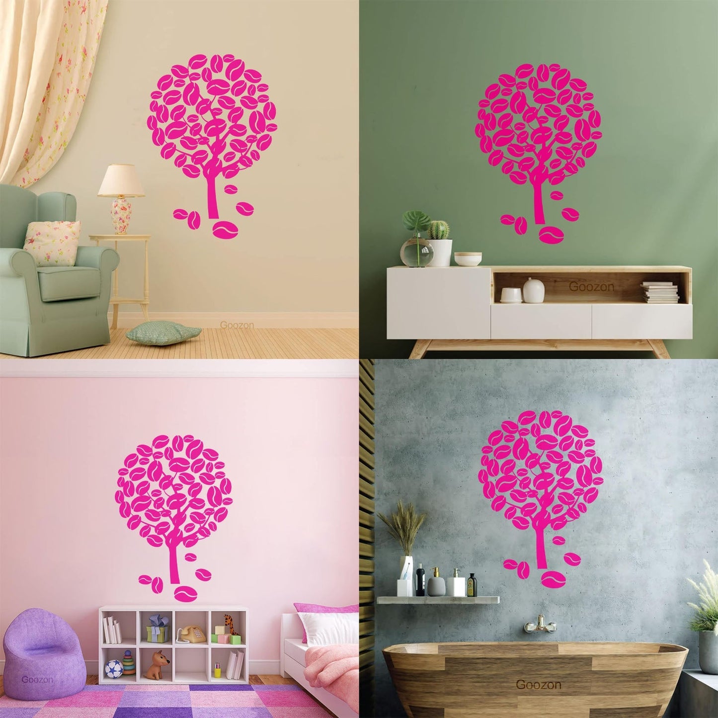 Coffee Tree Naturalation Vinyl Wall Stickers Art Decoration