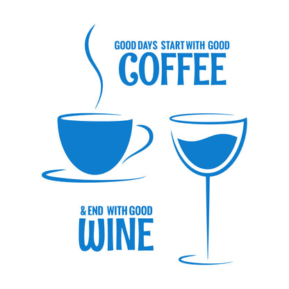 Wall Decals Coffee Wine Quote Restaurant Kitchen Dining Room Wall Beautification