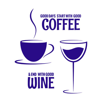 Wall Decals Coffee Wine Quote Restaurant Kitchen Dining Room Wall Beautification