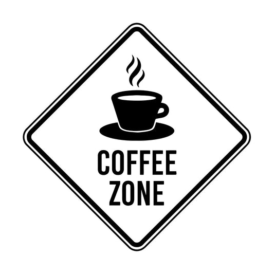Vinyl Wall Decals Coffee Zone Cage Phrase Cafeteria Cup Car Body Decoration