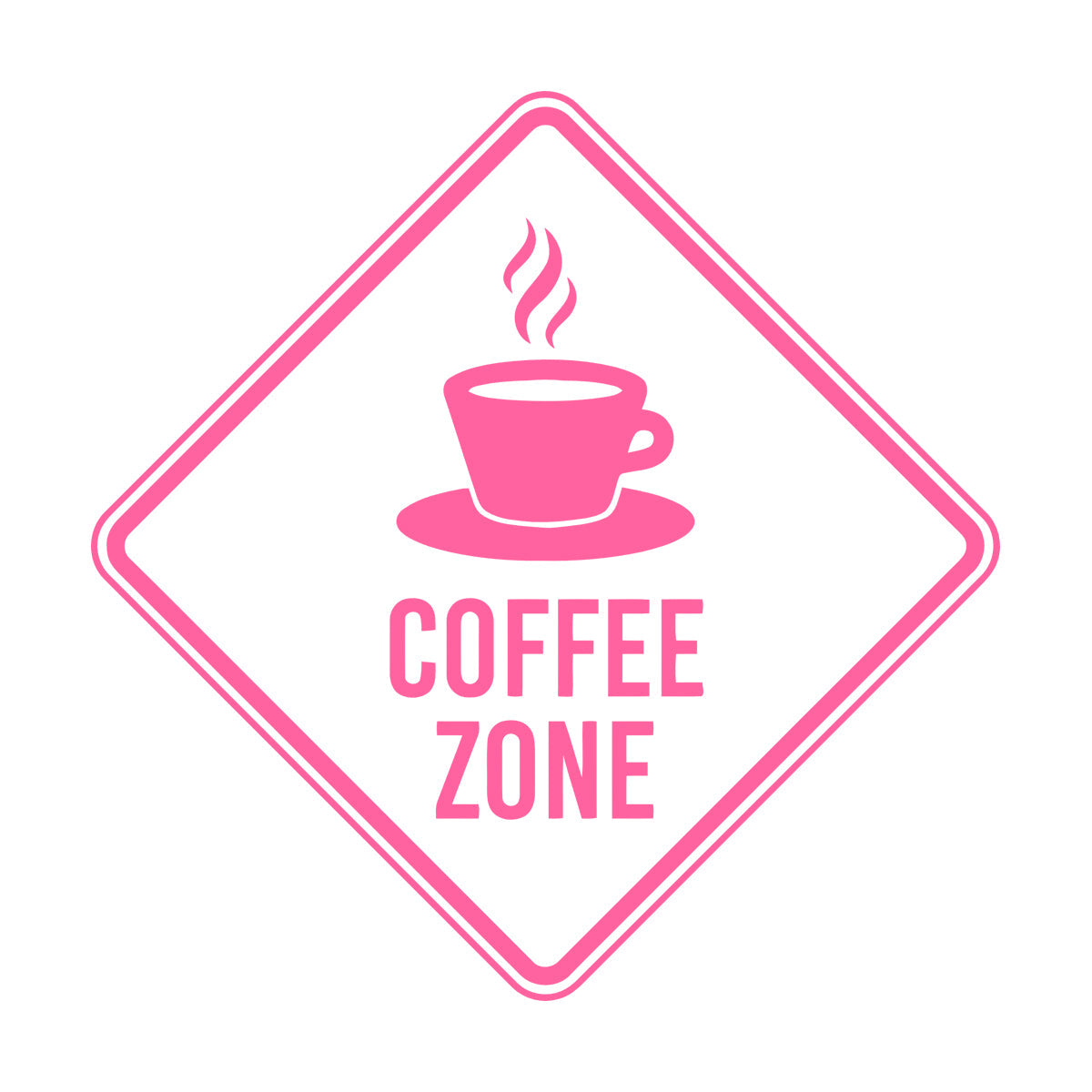Vinyl Wall Decals Coffee Zone Cage Phrase Cafeteria Cup Car Body Decoration