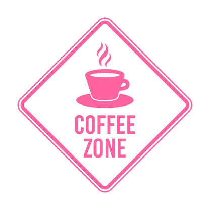 Vinyl Wall Decals Coffee Zone Cage Phrase Cafeteria Cup Car Body Decoration
