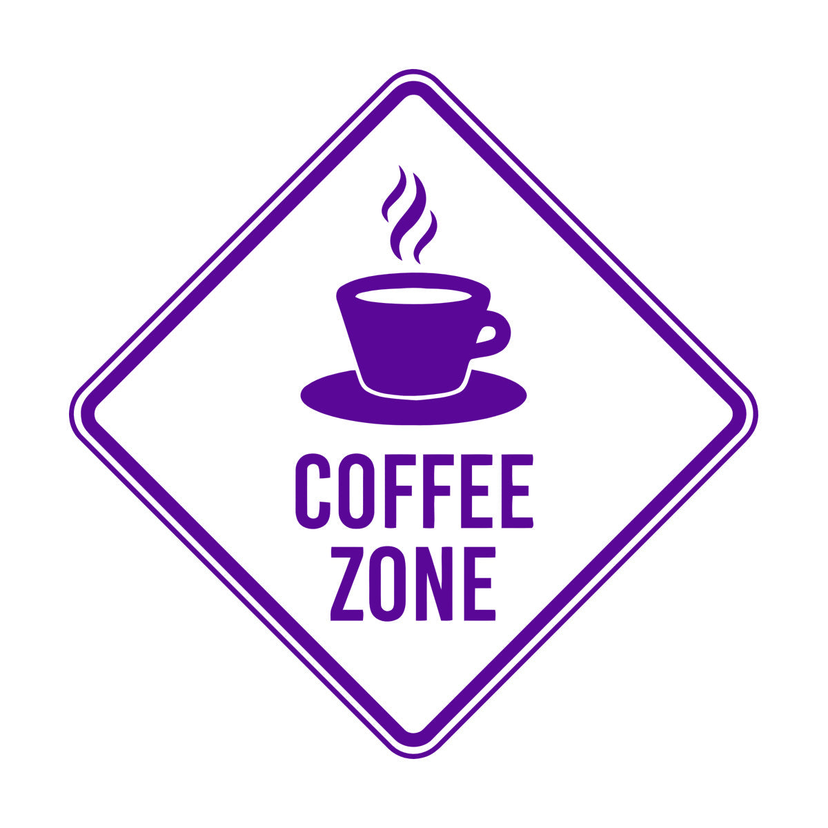 Vinyl Wall Decals Coffee Zone Cage Phrase Cafeteria Cup Car Body Decoration
