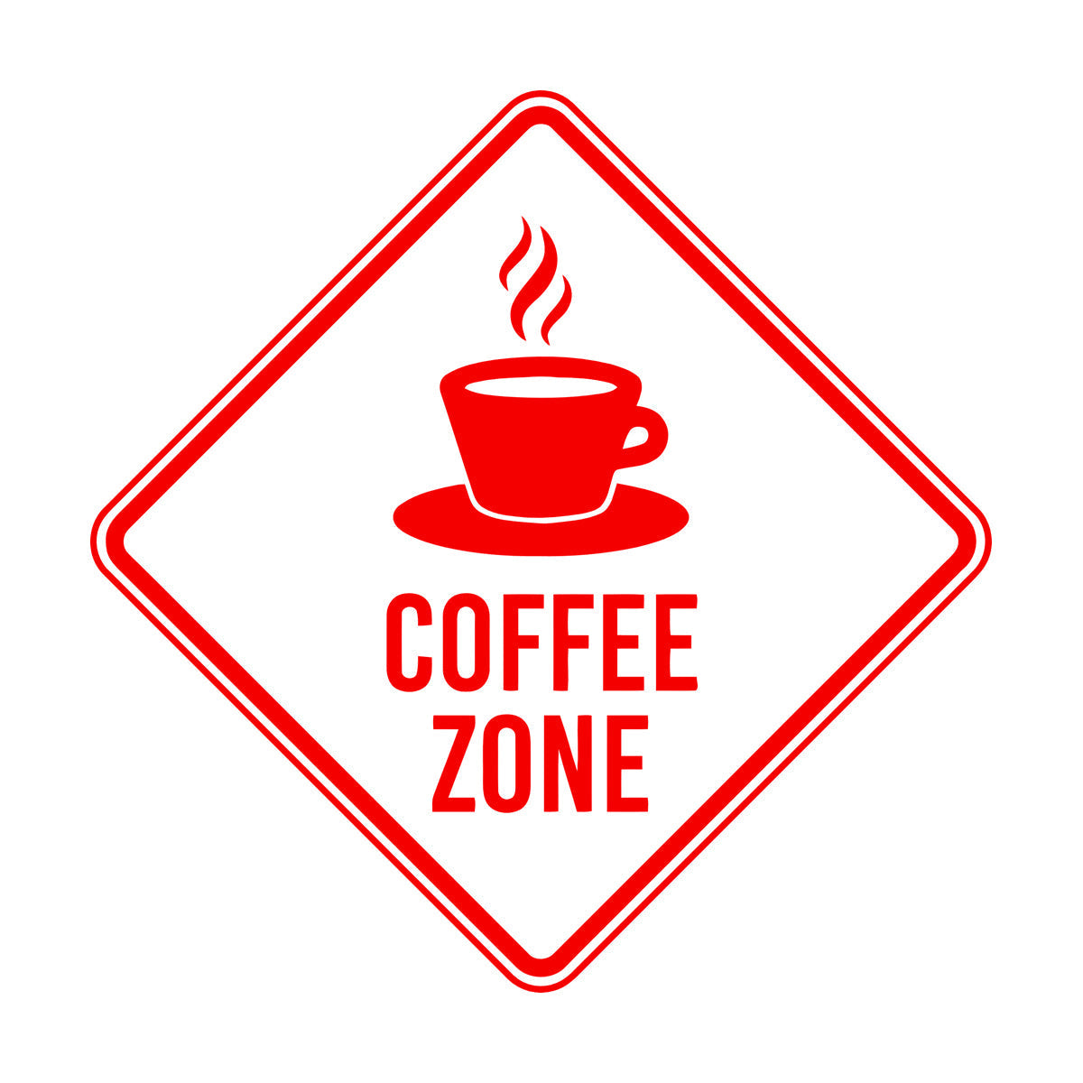 Vinyl Wall Decals Coffee Zone Cage Phrase Cafeteria Cup Car Body Decoration