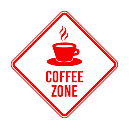 Vinyl Wall Decals Coffee Zone Cage Phrase Cafeteria Cup Car Body Decoration