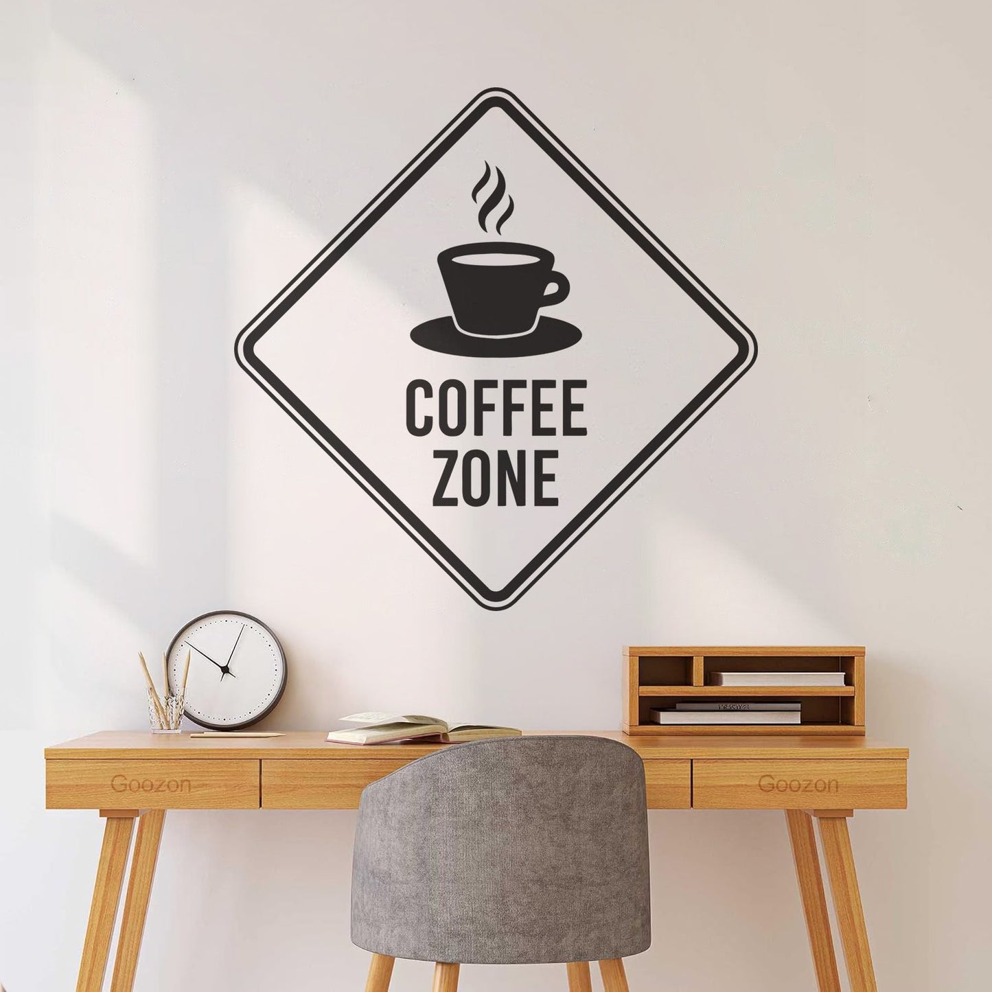 Vinyl Wall Decals Coffee Zone Cage Phrase Cafeteria Cup Car Body Decoration