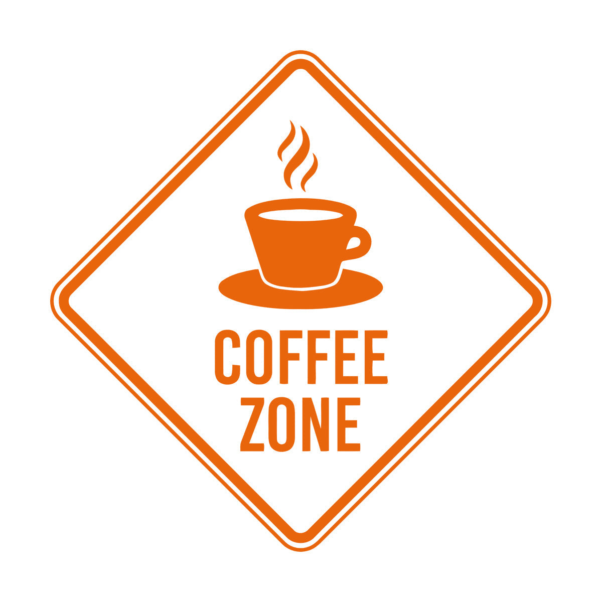 Vinyl Wall Decals Coffee Zone Cage Phrase Cafeteria Cup Car Body Decoration