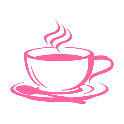 Mural And Wall Vinyl Decal Cup Coffee House Original Taste Cafe Kitchen Glass Stickers