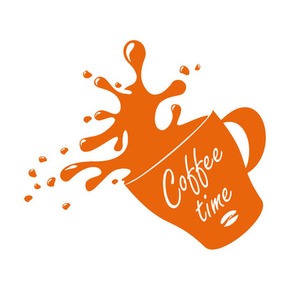 Wall Stickers Paster Paper Cup Of Coffee House Bean Coffee Time Shop Store Decoration