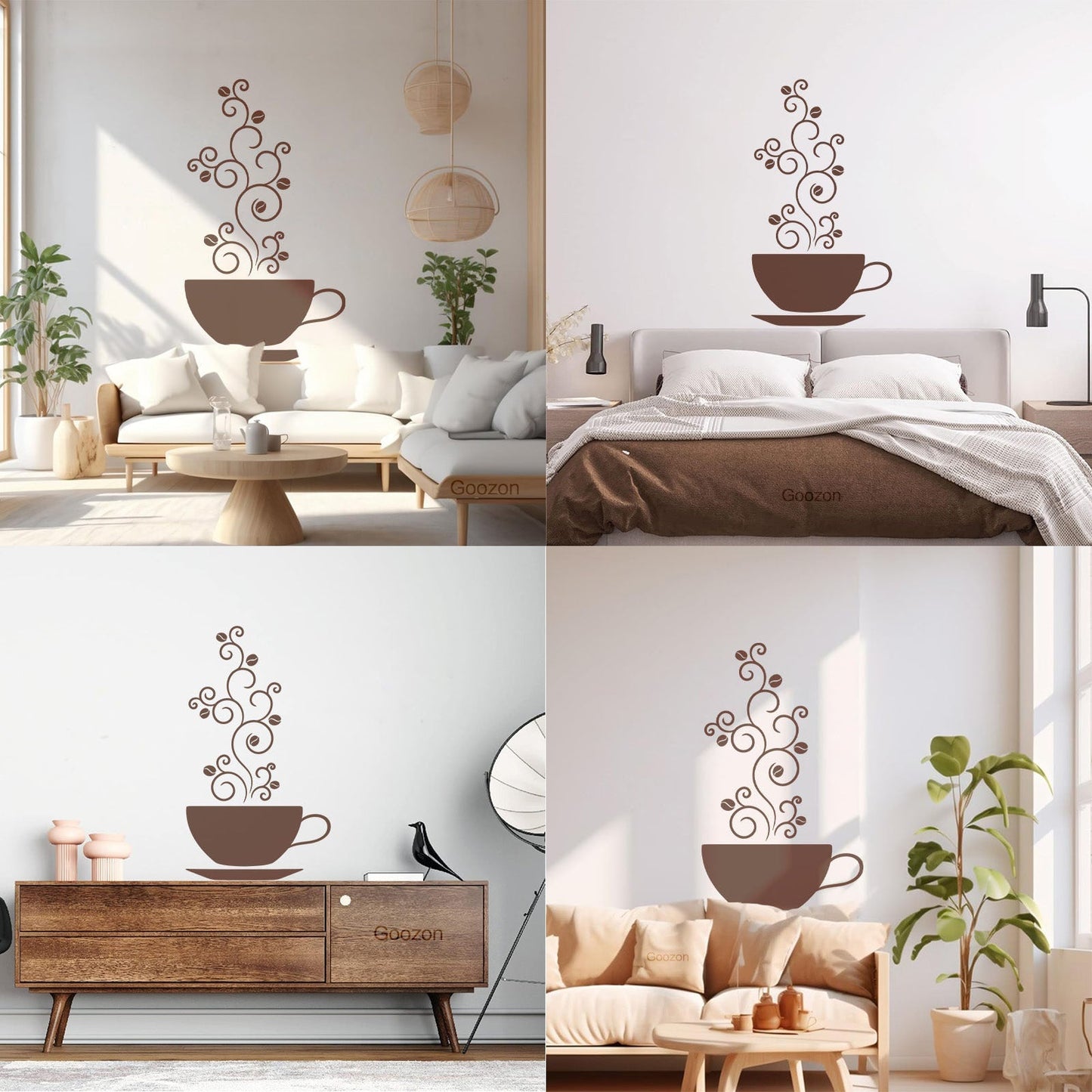 Wall Vinyl Sticker Decor Cup Of Coffee Bean Tattoo Culture