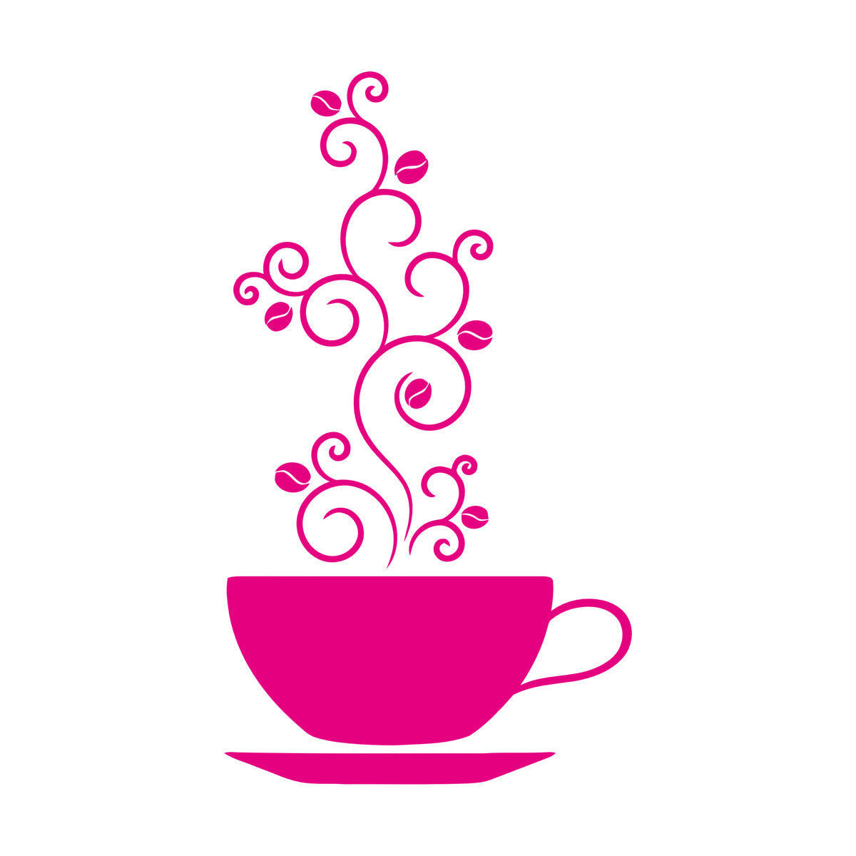 Wall Vinyl Sticker Decor Cup Of Coffee Bean Tattoo Culture