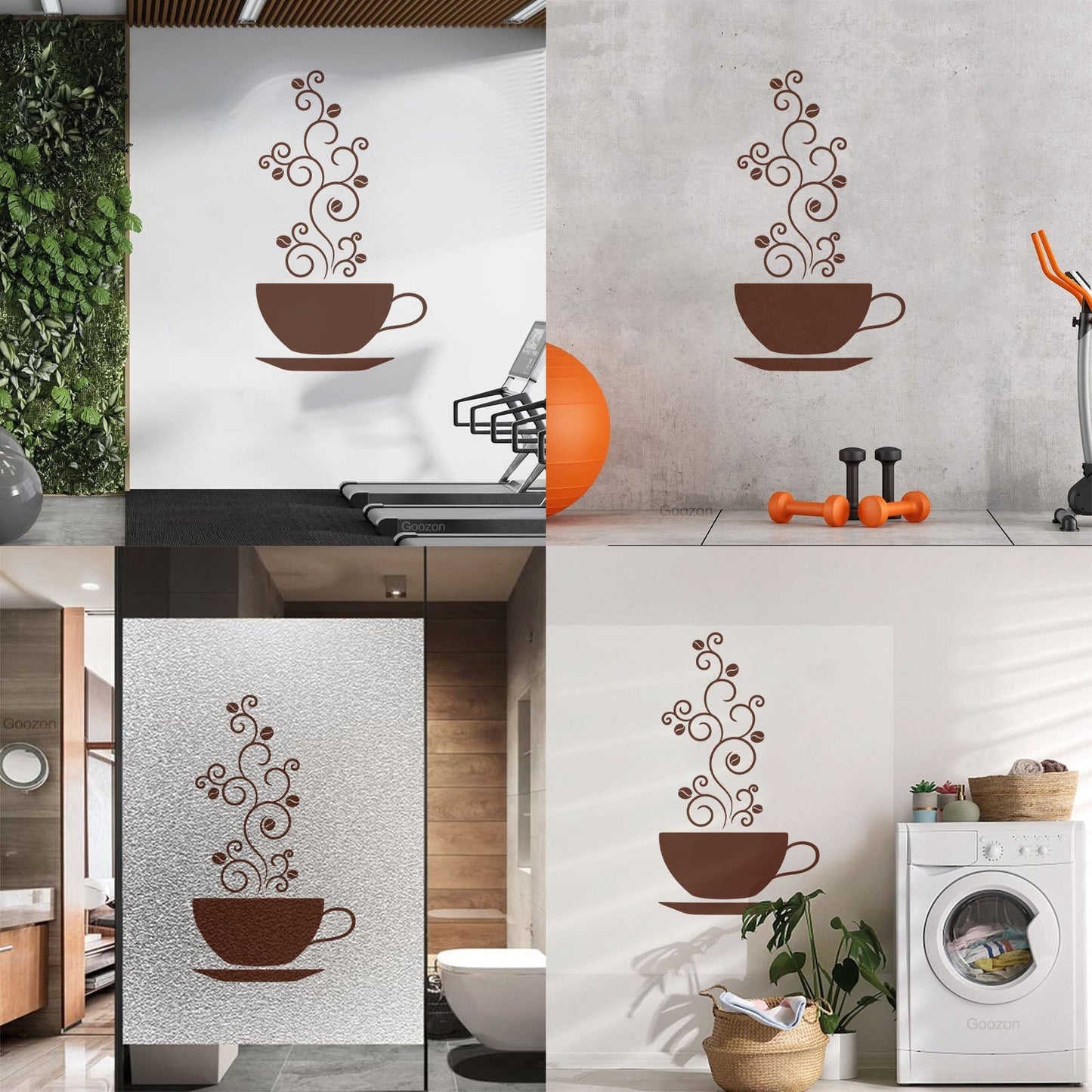 Wall Vinyl Sticker Decor Cup Of Coffee Bean Tattoo Culture