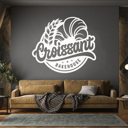 Vinyl Art Sticker Dessert Croissants Tea Coffee Bakehouse Kitchen Multi Color Selection
