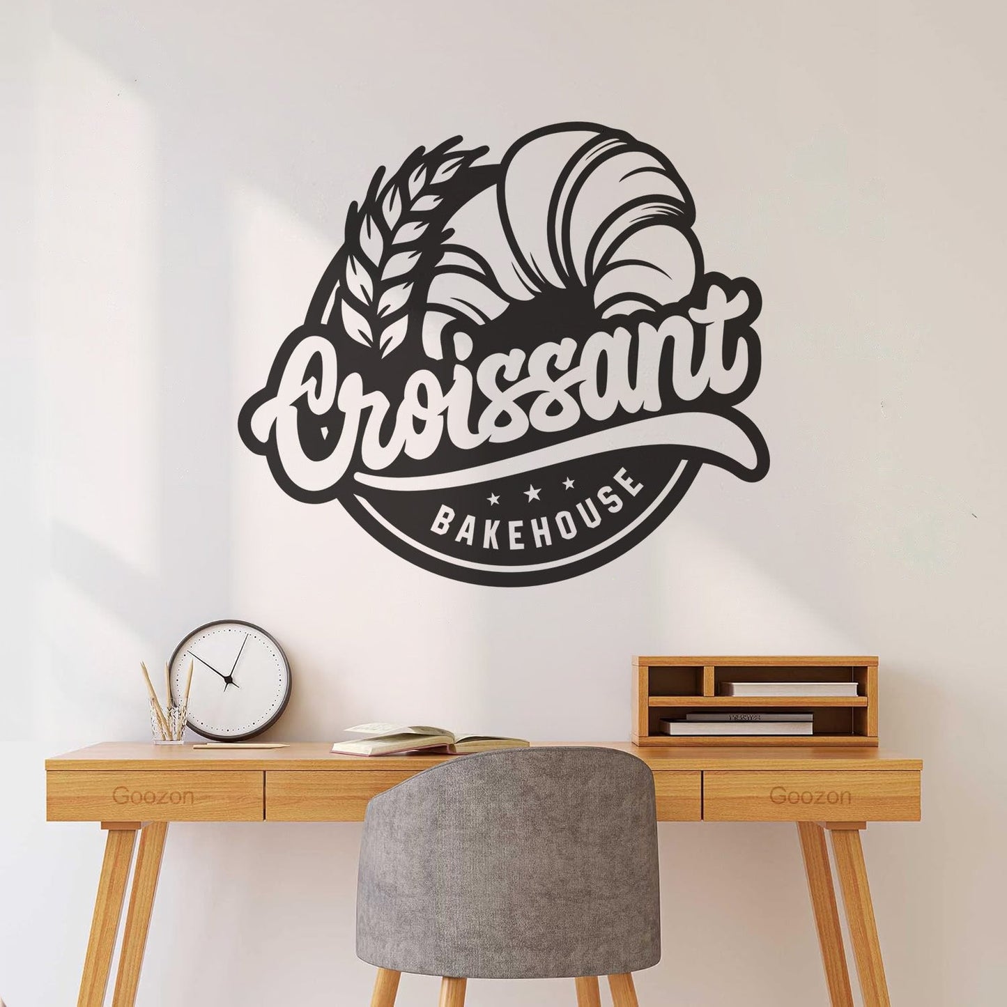 Vinyl Art Sticker Dessert Croissants Tea Coffee Bakehouse Kitchen Multi Color Selection
