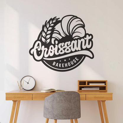 Vinyl Art Sticker Dessert Croissants Tea Coffee Bakehouse Kitchen Multi Color Selection