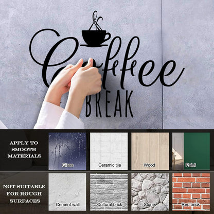 Engraving Stickers Drink Coffee Break Cup Cafe Bar Kitchen Equipped With Transfer Film Kit