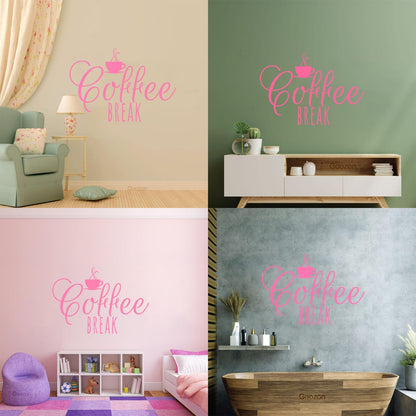 Engraving Stickers Drink Coffee Break Cup Cafe Bar Kitchen Equipped With Transfer Film Kit