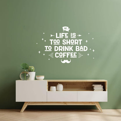 Lettering Decals Drink Coffee Cafe Poster Pharse Words Easy Installation