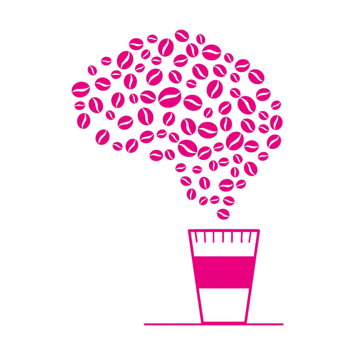 Lettering Stickers Drink Cup Of Coffee House Bean Brain Cafe Multiple Size Options